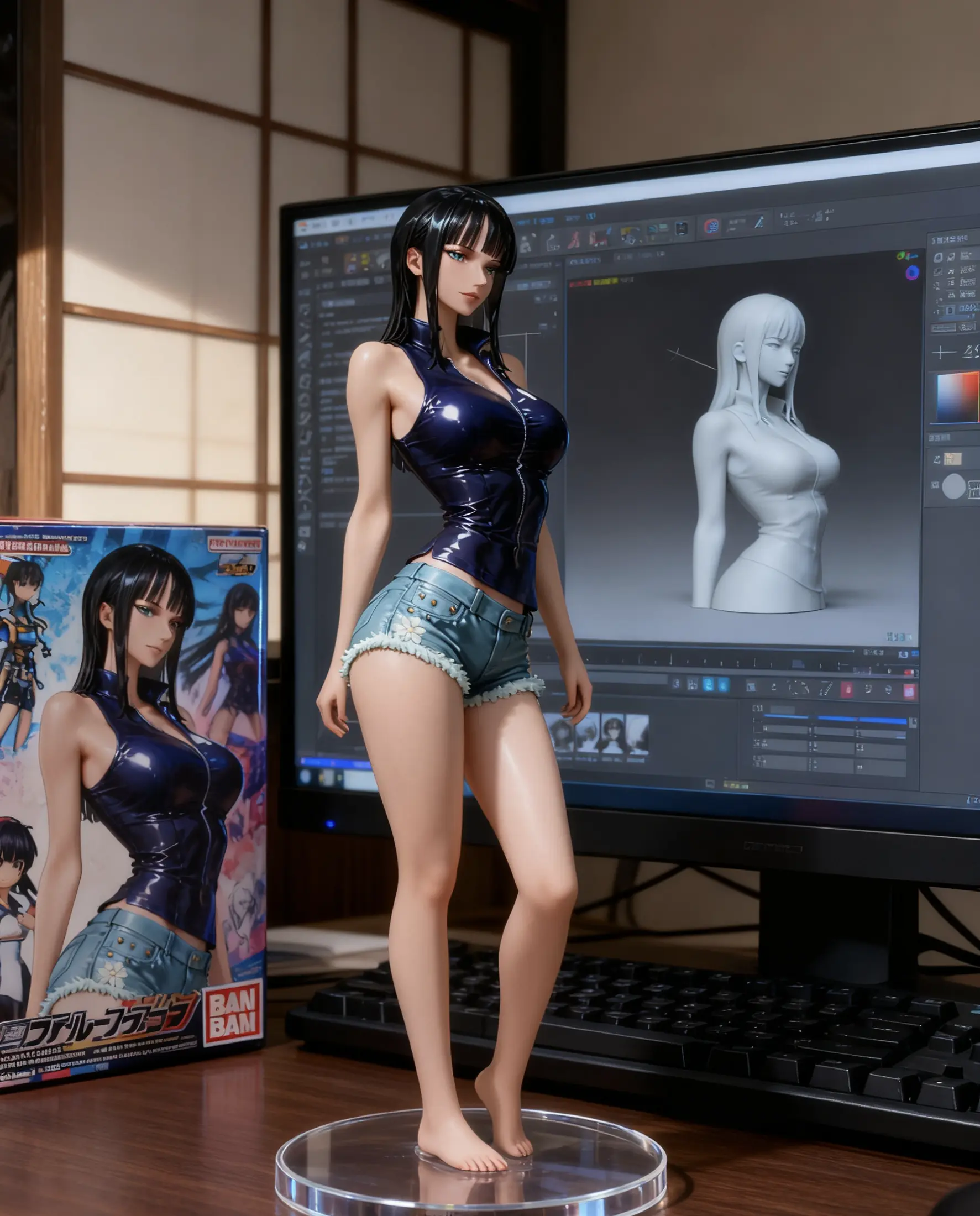 3d建模 3d打印 这腿又长又白又细 罗宾 海贼王