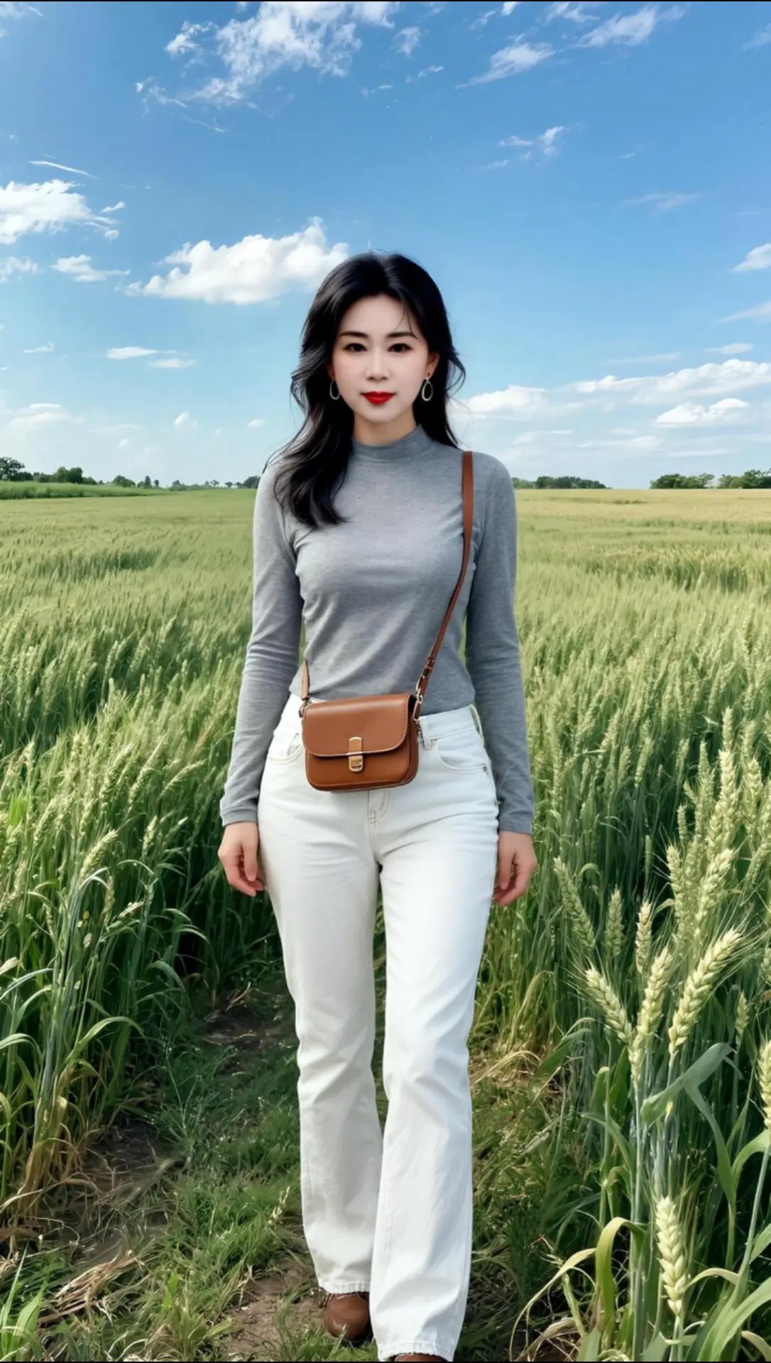 AI麦田淑女写真 ai创作