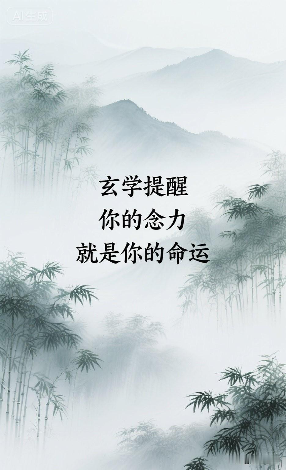 玄学提醒，相信吗，你的念力，就是你的命运。

《秘密》一书中有句话：“你生命中所
