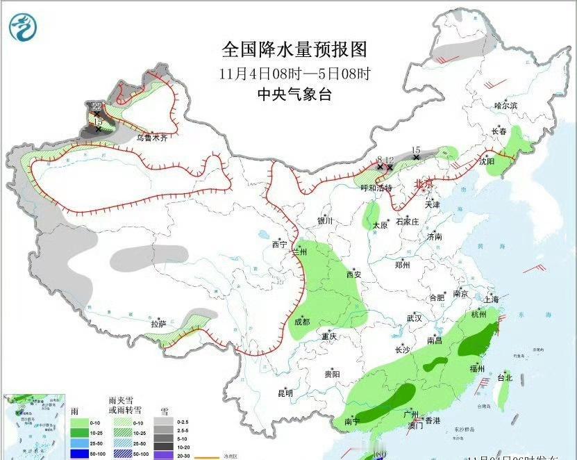 【本周冷冷冷雨雨雨雪雪雪】冷冷冷冷又要回来了
11月4日夜间至9日，将有较强冷空