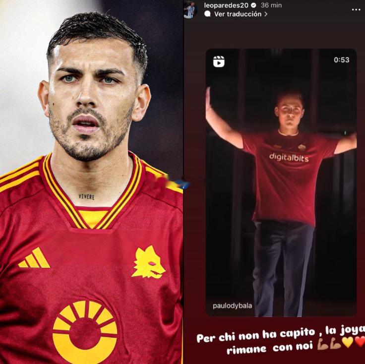 不久前，迪巴拉在罗马和阿根廷国家队的队友帕雷德斯更新了社交媒体，点评了迪巴拉在社