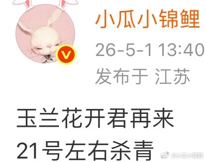 开机首爆杀青首爆玉兰花开君再来加上转场战绩可查今日男主杀青杨紫北京继续小瓜真棒 