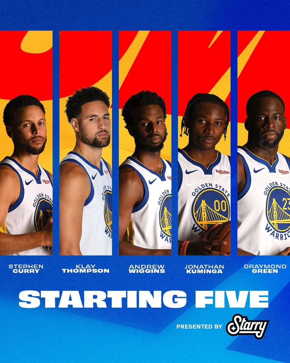 先发五虎出炉：库里 汤普森 维金斯 库明加 格林#转发接龙开新年##勇士vs76