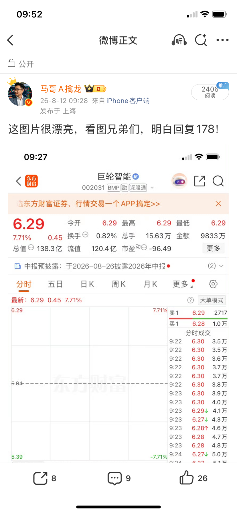 兄弟们，巨轮你们跟上了吗？9:28就审核出来了，应该够时间上车吧！来，跟上的88