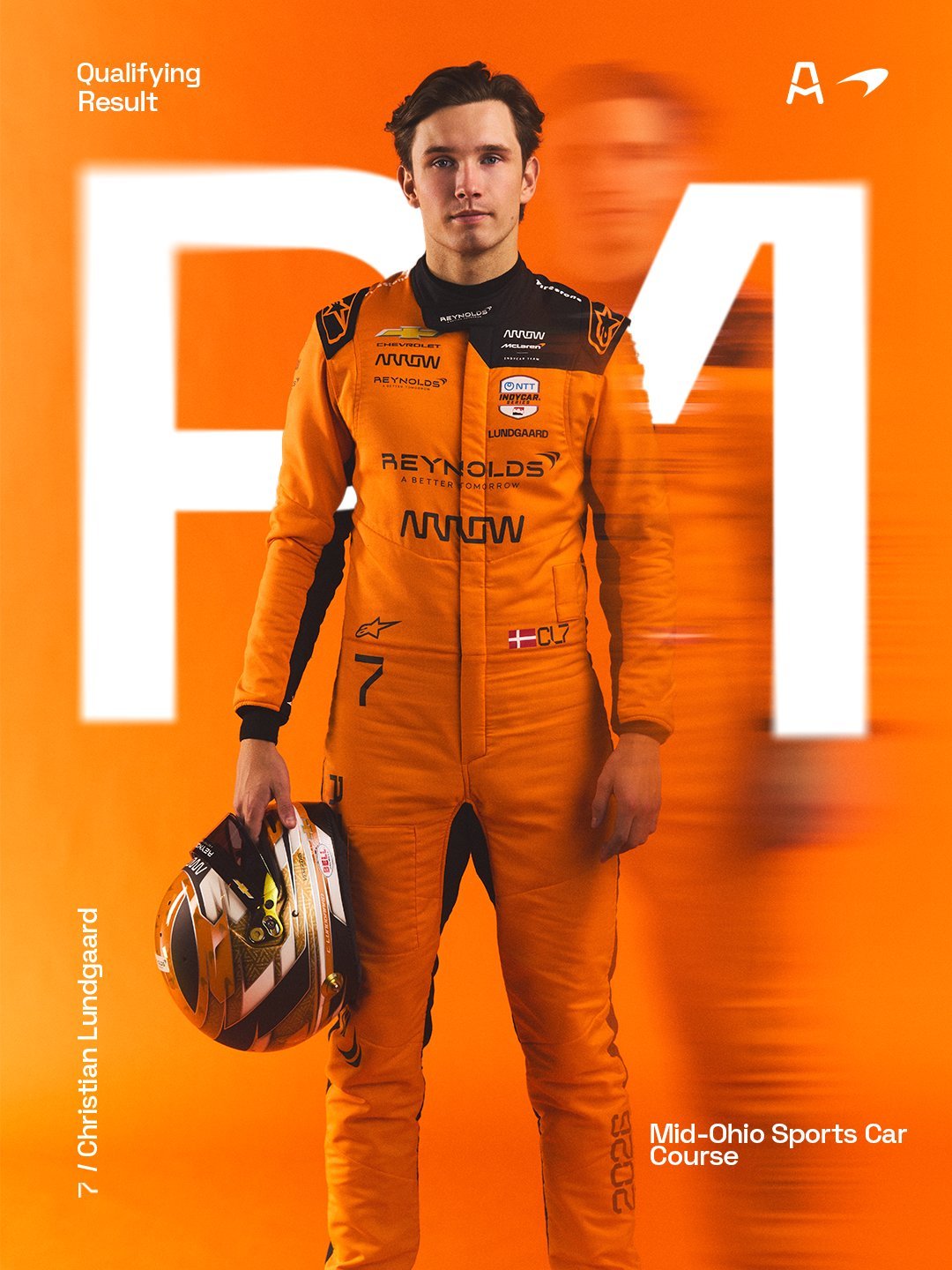 我的天呐‼️伦加德+欧沃德在IndyCar Mid-Ohio排位赛中包揽1-2?