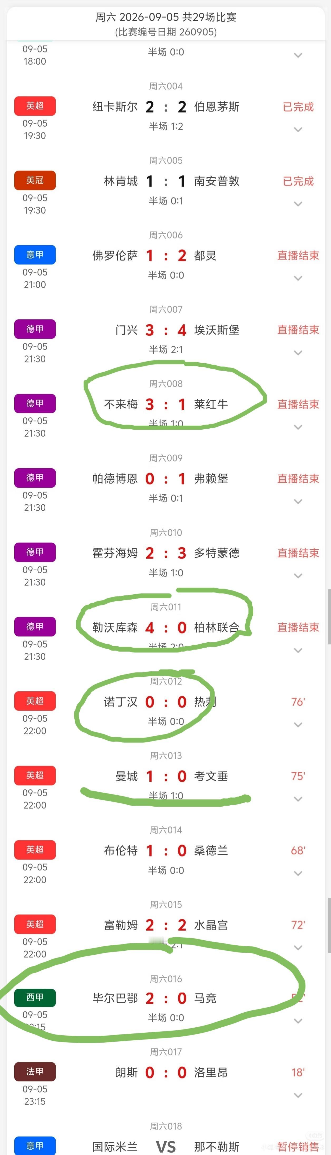 今天这么多场比赛，哪一场比赛的结果是最让你失望的？莱比锡红牛？柏林联合？热刺、曼