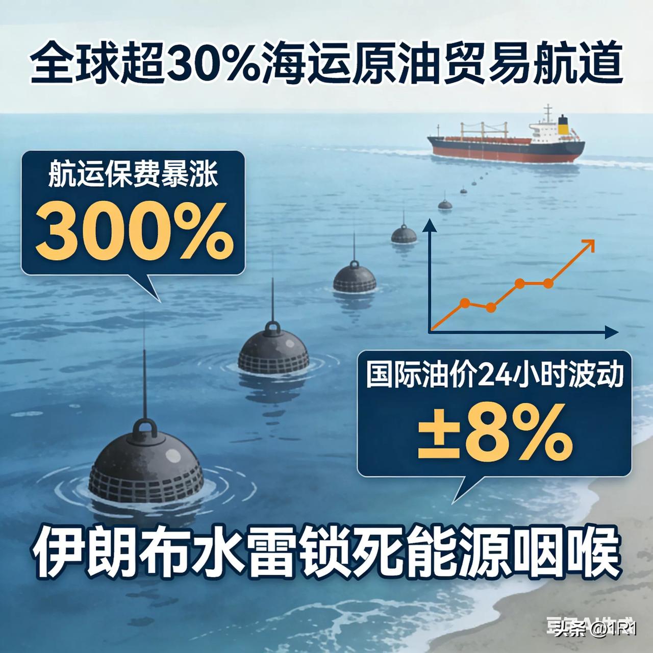 全网热议！伊朗在霍尔木兹海峡布水雷，直接锁死全球能源咽喉！这条航道承载全球超30