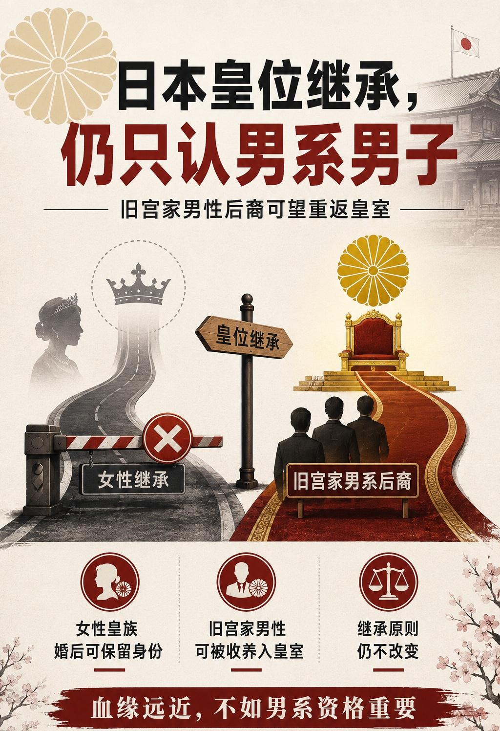 日本拟修法扩大皇位继承人，但仍坚持“男系男子”原则

日本皇位继承制度正迎来近年