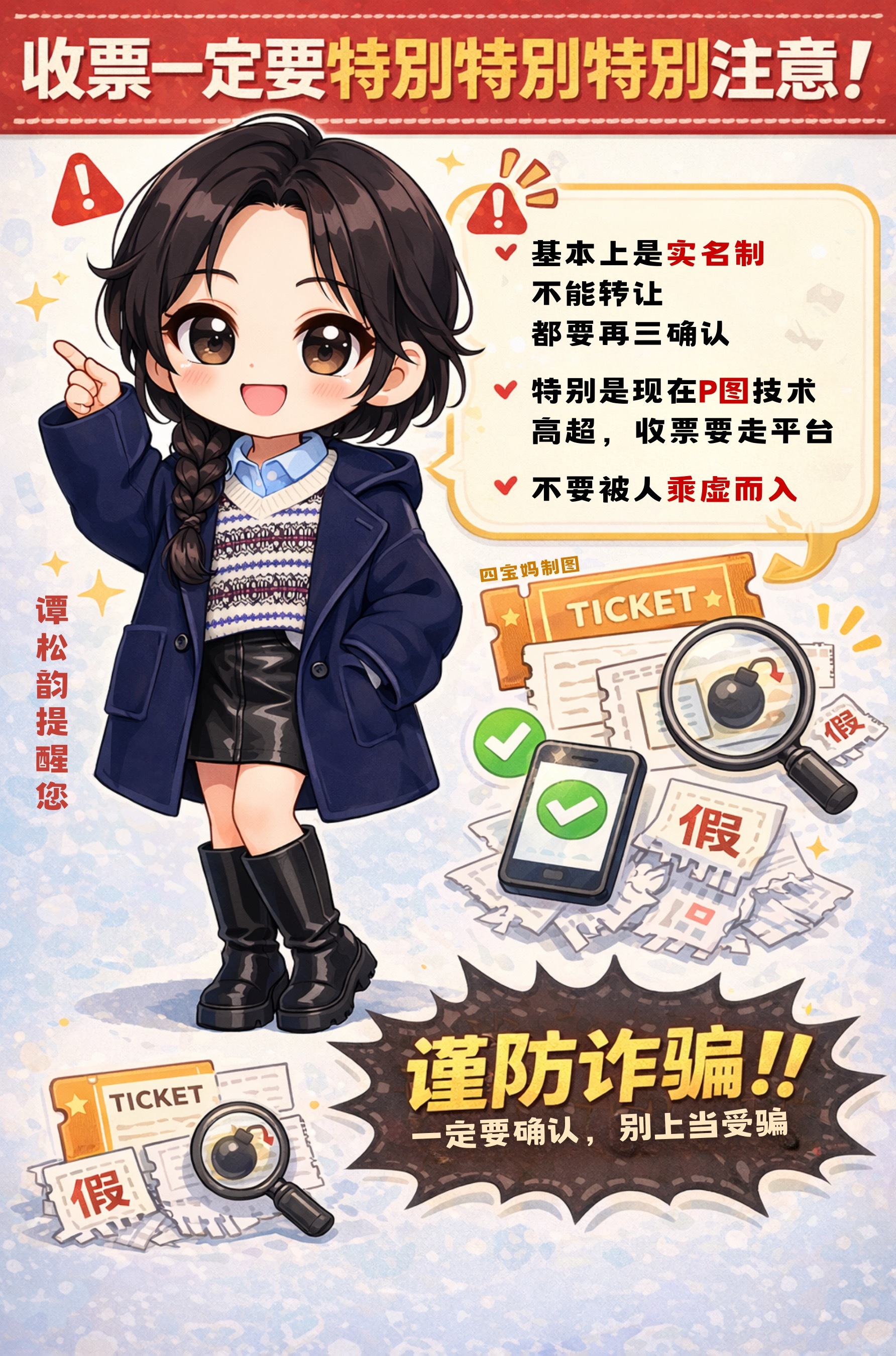 收票一定要特别特别特别注意啊基本上是实名制不能转让的，都要再三确认特别是现在p图