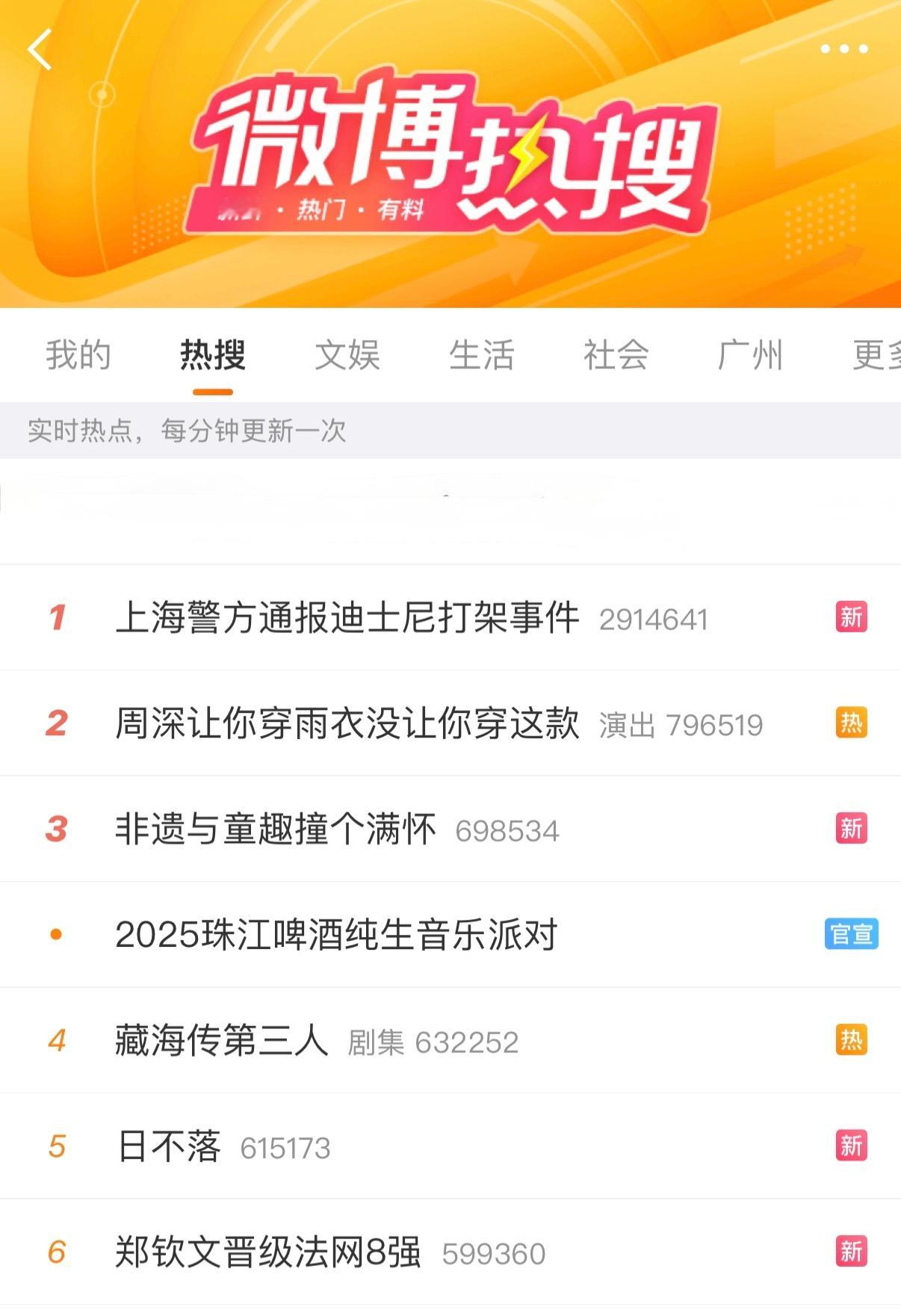 郑钦文助力《日不落》冲进微博热搜榜前五[doge]☀真·袭榜歌手🎤日不落郑钦文