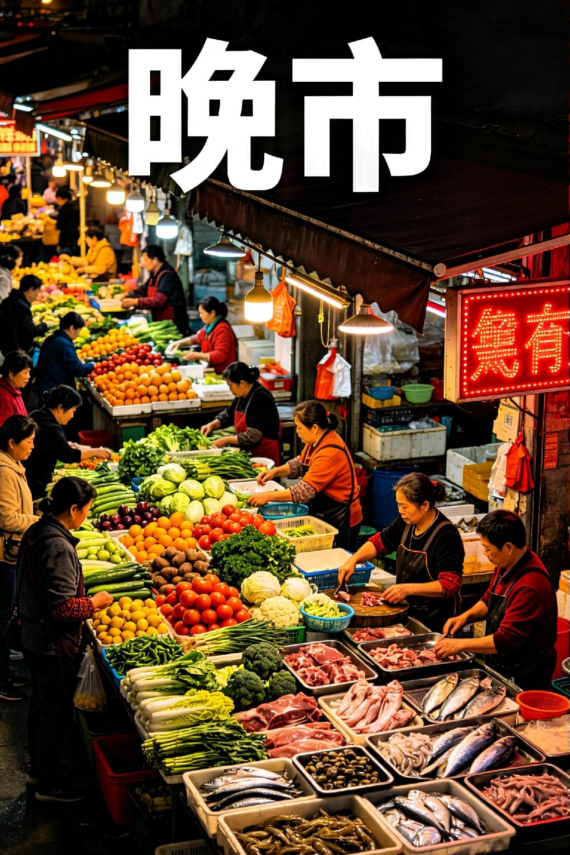 《诸位诗友请留步》

 
且看这一首《晚市》七言诗，藏着寻常巷陌的暖意，随着岁月