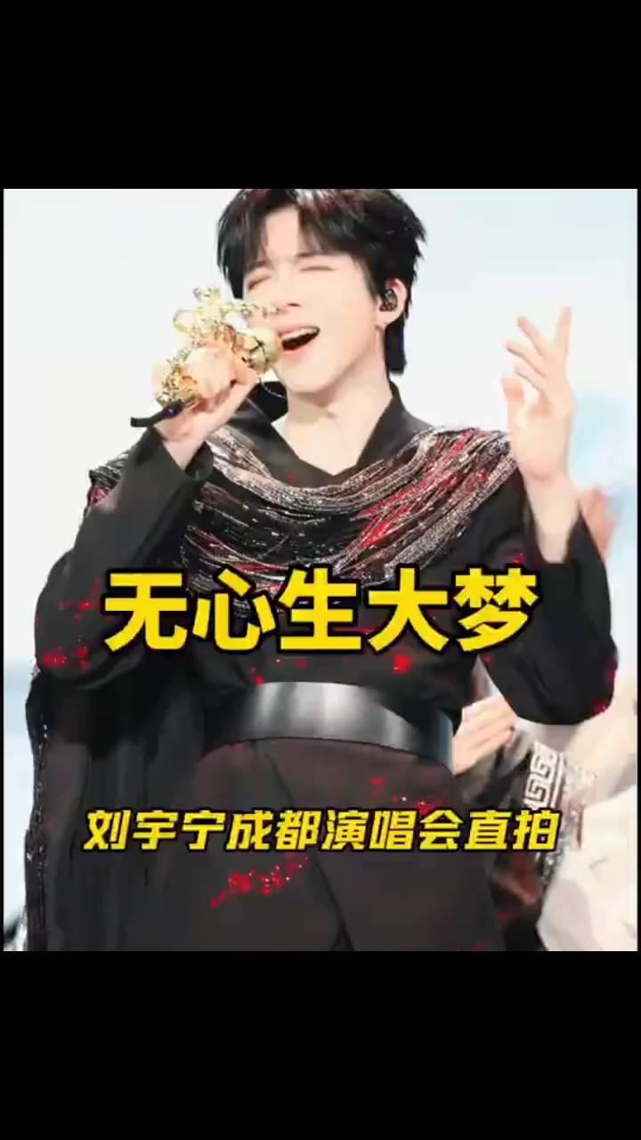 无心生大梦，刘宇宁成都演唱会直拍。