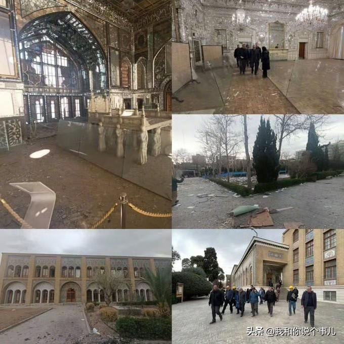 惨！伊朗世界文化遗产、有最美宫殿之称的戈勒斯坦宫在美以对德黑兰的空袭中受损。 ​