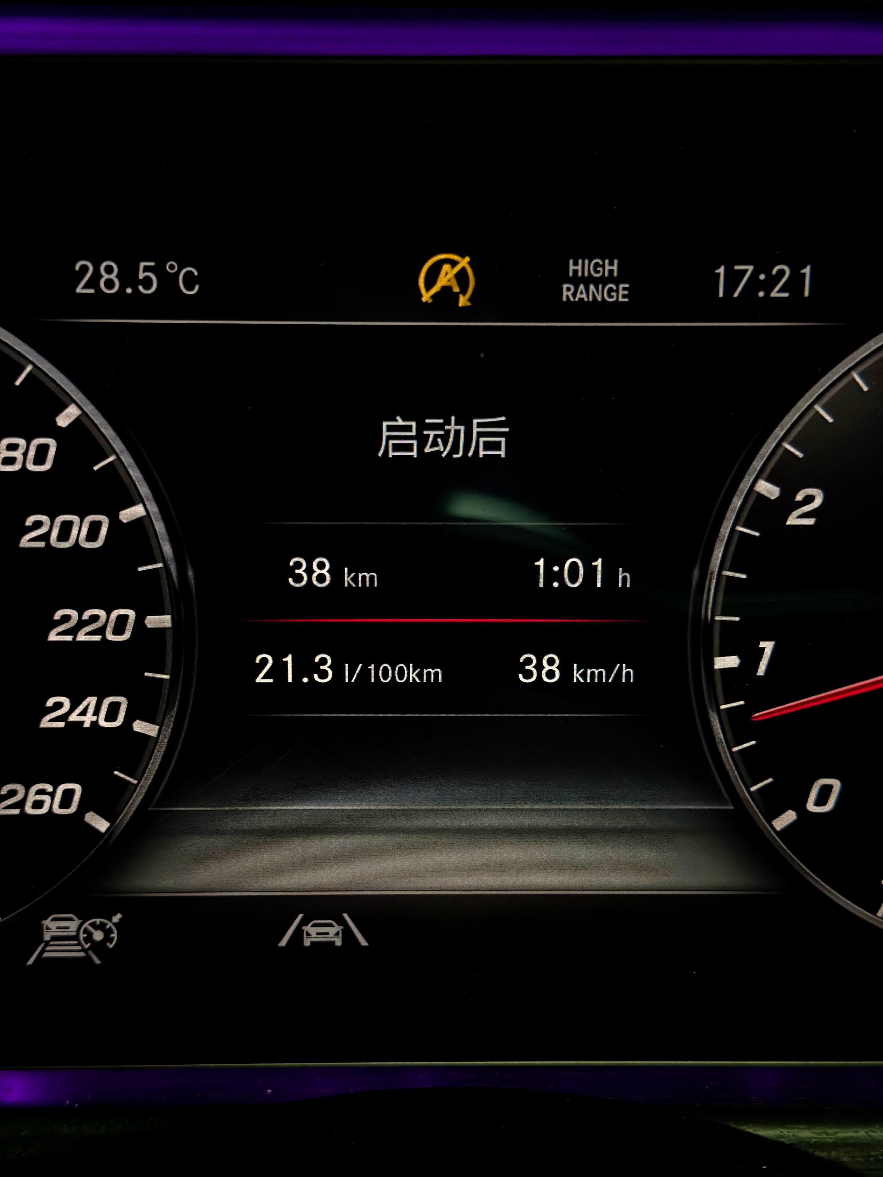 贡献一个V8 G500开运动模式的油耗，高速加市区。我和汽车的日常