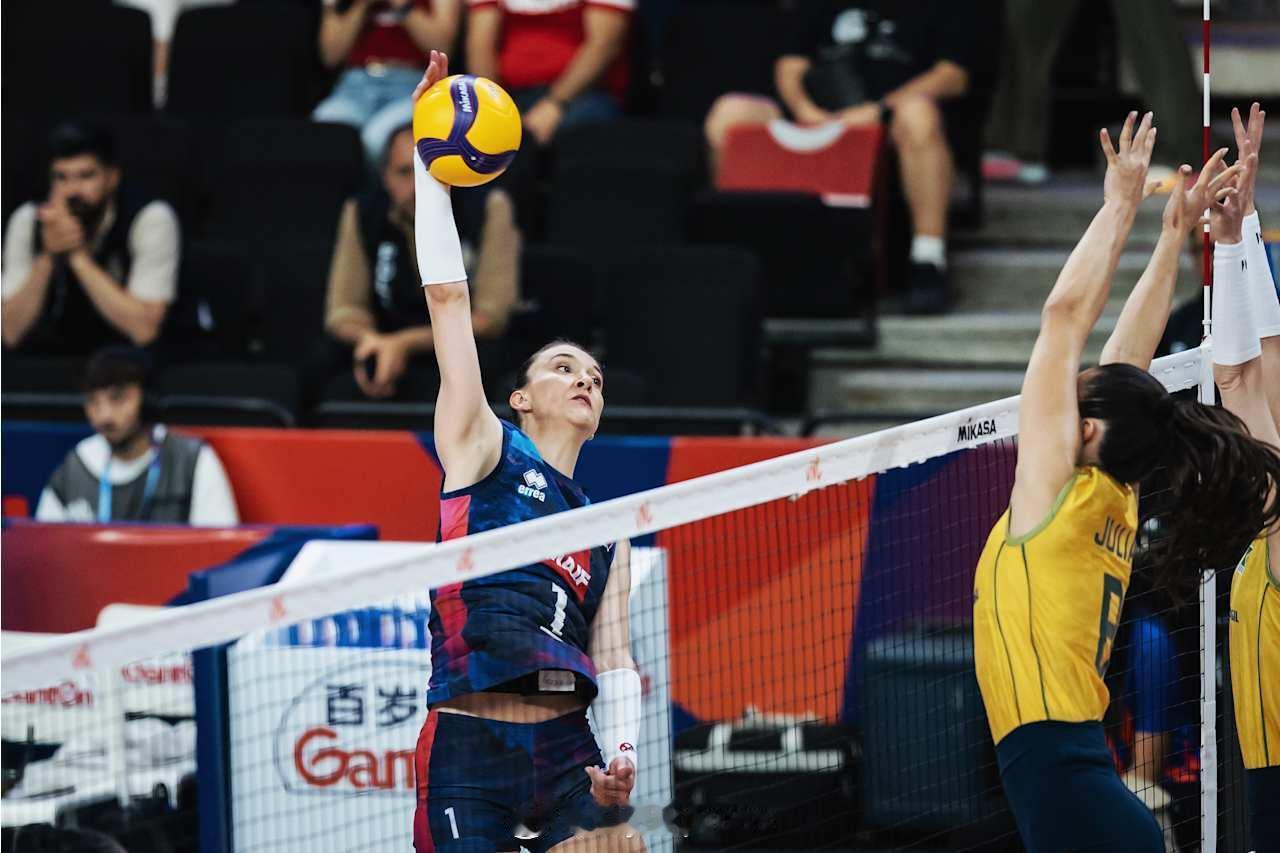 【国家女排联赛巴西3-0轻取法国取得五连胜】2026世界女排联赛国家排球联赛 6
