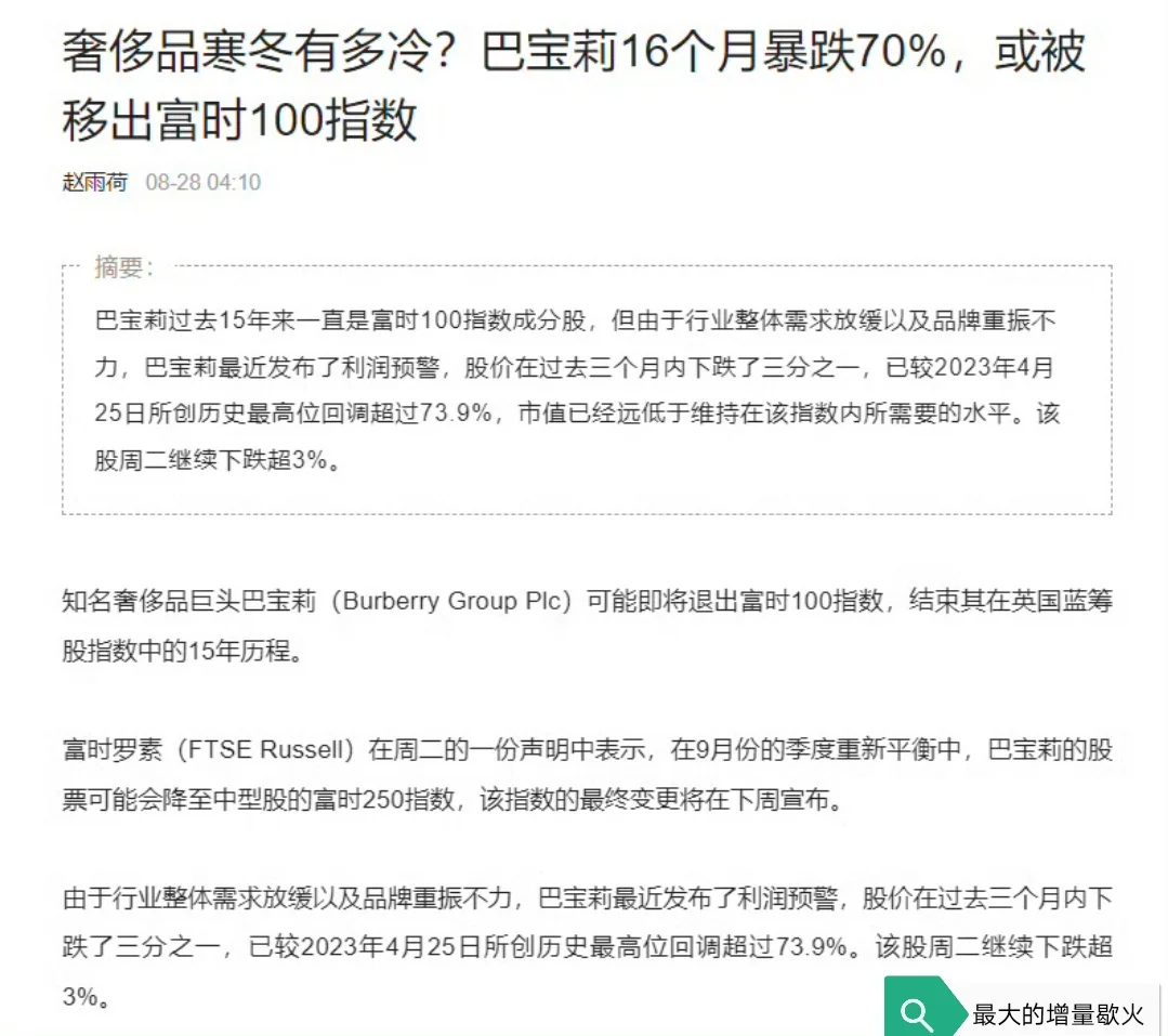 中国xf一不行，全球奢侈品市场，都崩了
