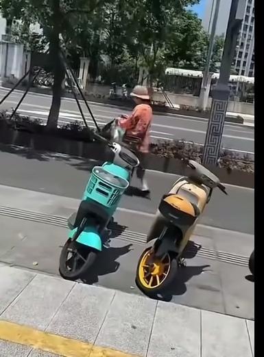 站住！你给我拿回来！
        视频中的老女人，听到喊声，乖乖地把快递的包