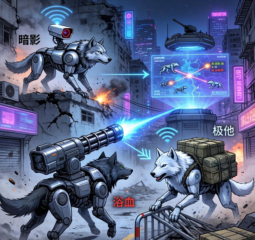 中国机器狼群巷战画面首次公开：标志着单兵作战模式进入智能化新阶段

中国兵器自动