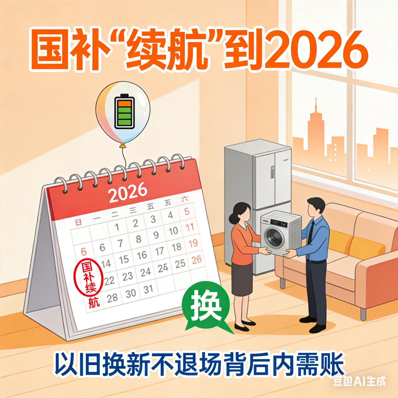 中央经济工作会议明确2026年国补将优化延续，消费品以旧换新政策不退场，这背后是