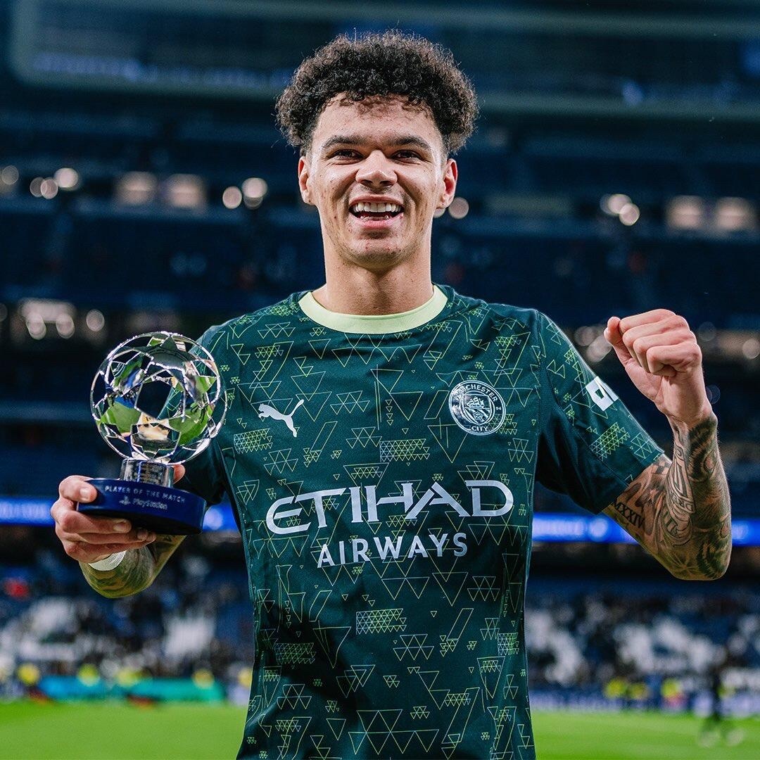 奥莱利获得全场最佳年轻的曼城青训提拔的球员