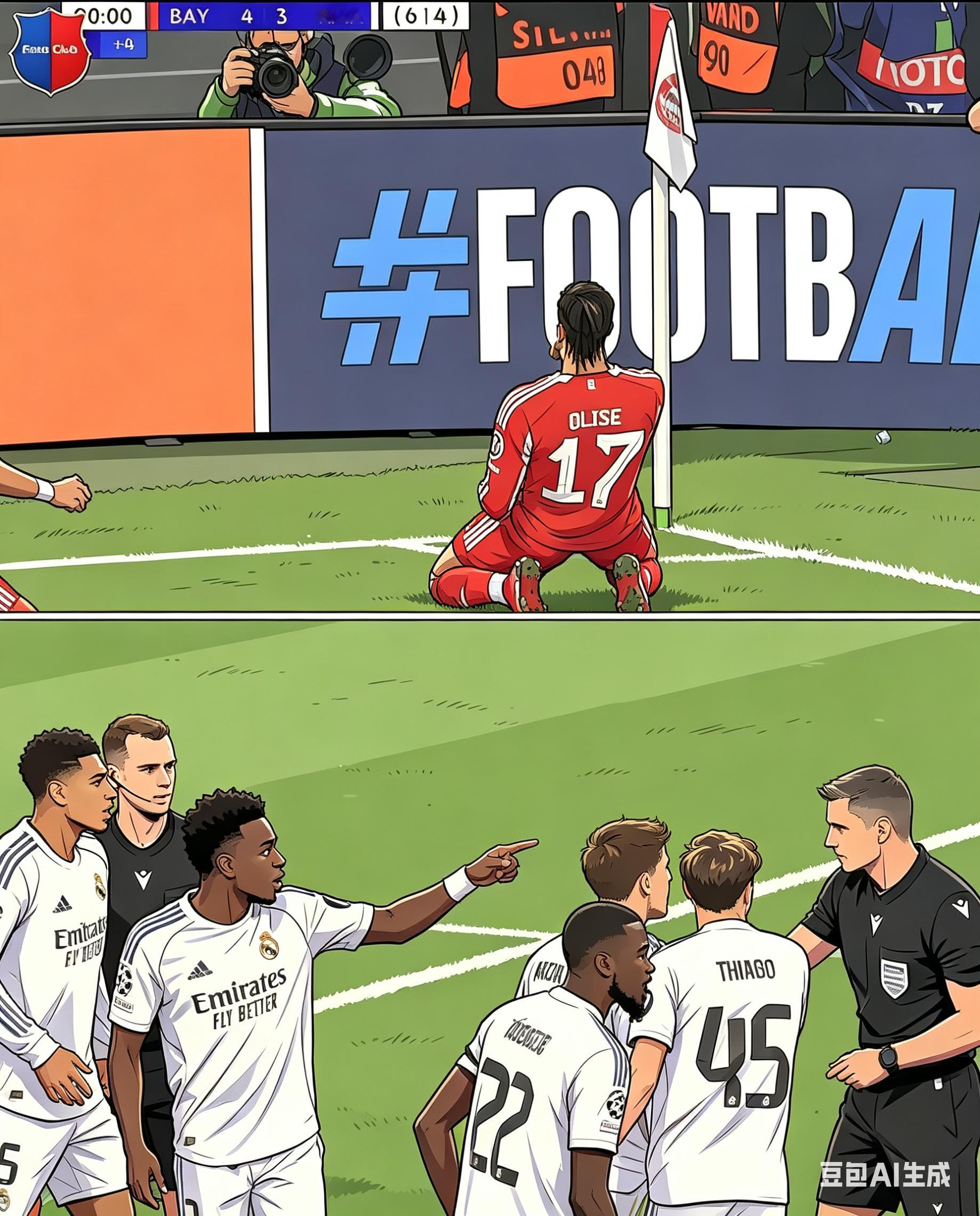 世界名画世界杯拜仁4比3皇马halamadrid威尼修斯怒指裁判