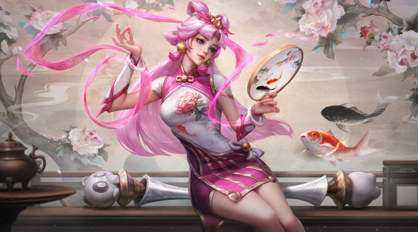 熊猫娃娃 拉克丝臻彩皮肤原画英雄联盟 ​​​