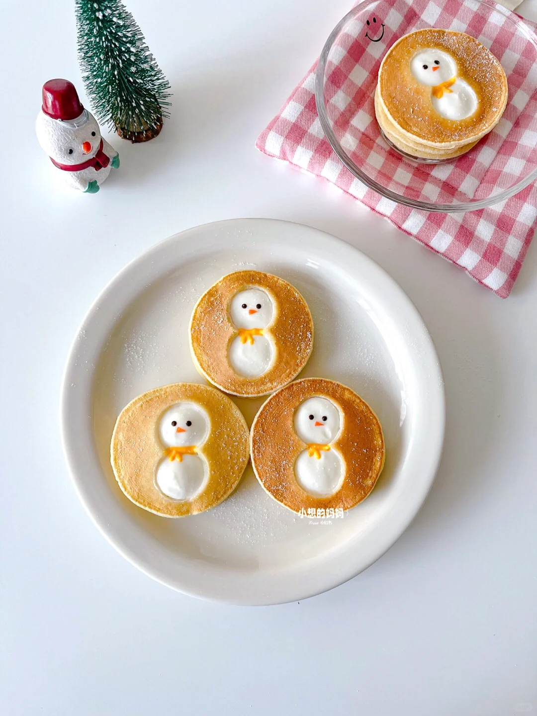 冬日限定⛄️酸奶雪人松饼🥞超可爱附教程～