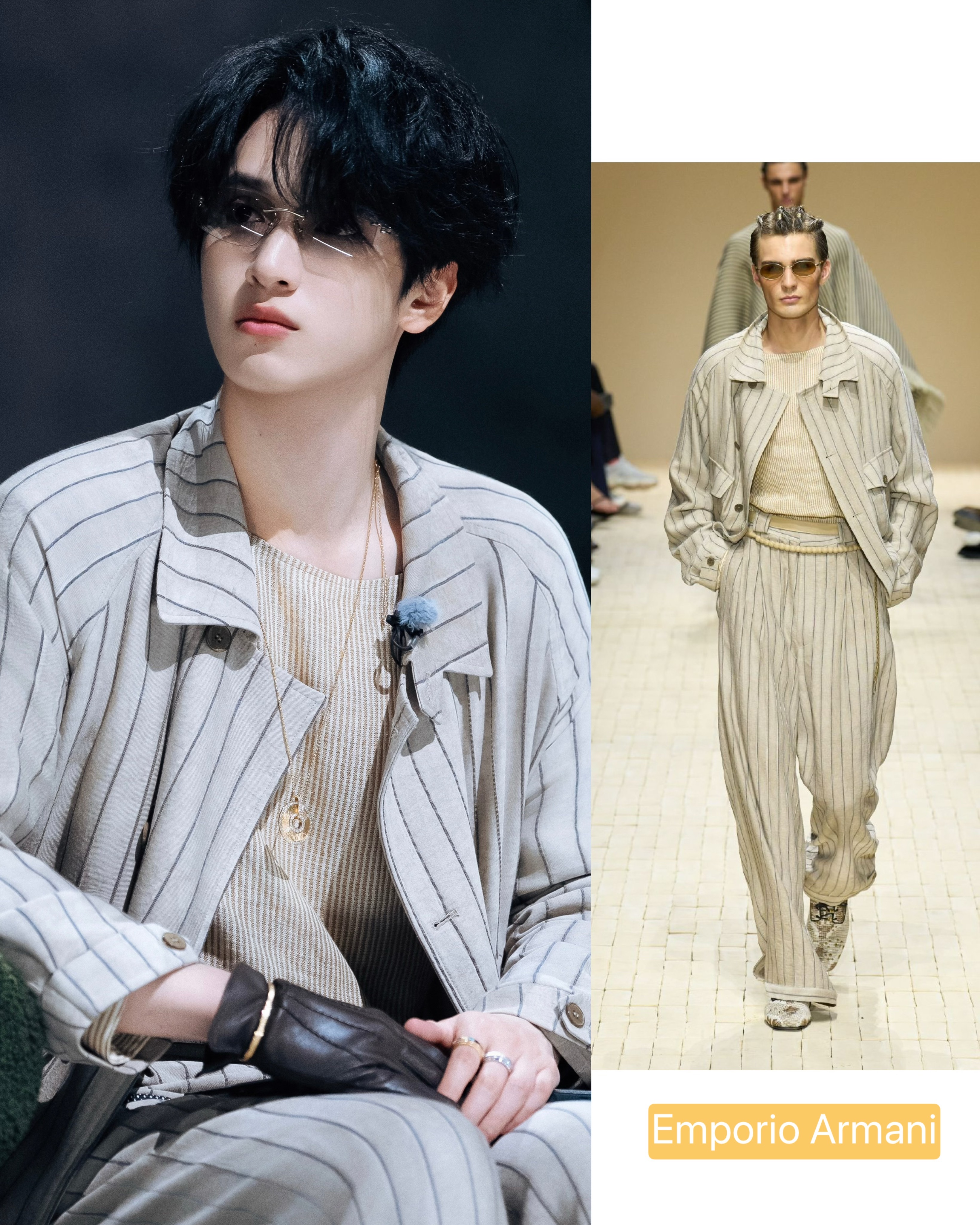 严浩翔 × 「说唱巅峰对决2026」造型大片，身穿 Emporio Armani