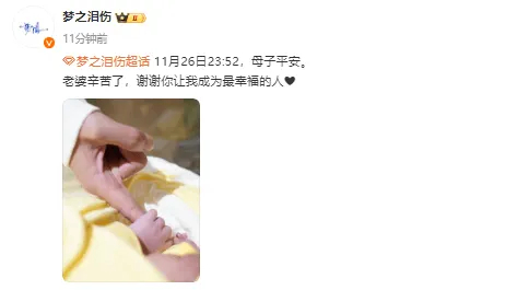 德华回应军团杯代打  德华回应代打  母子平安，梦泪发文：老婆辛苦，谢谢你让我成