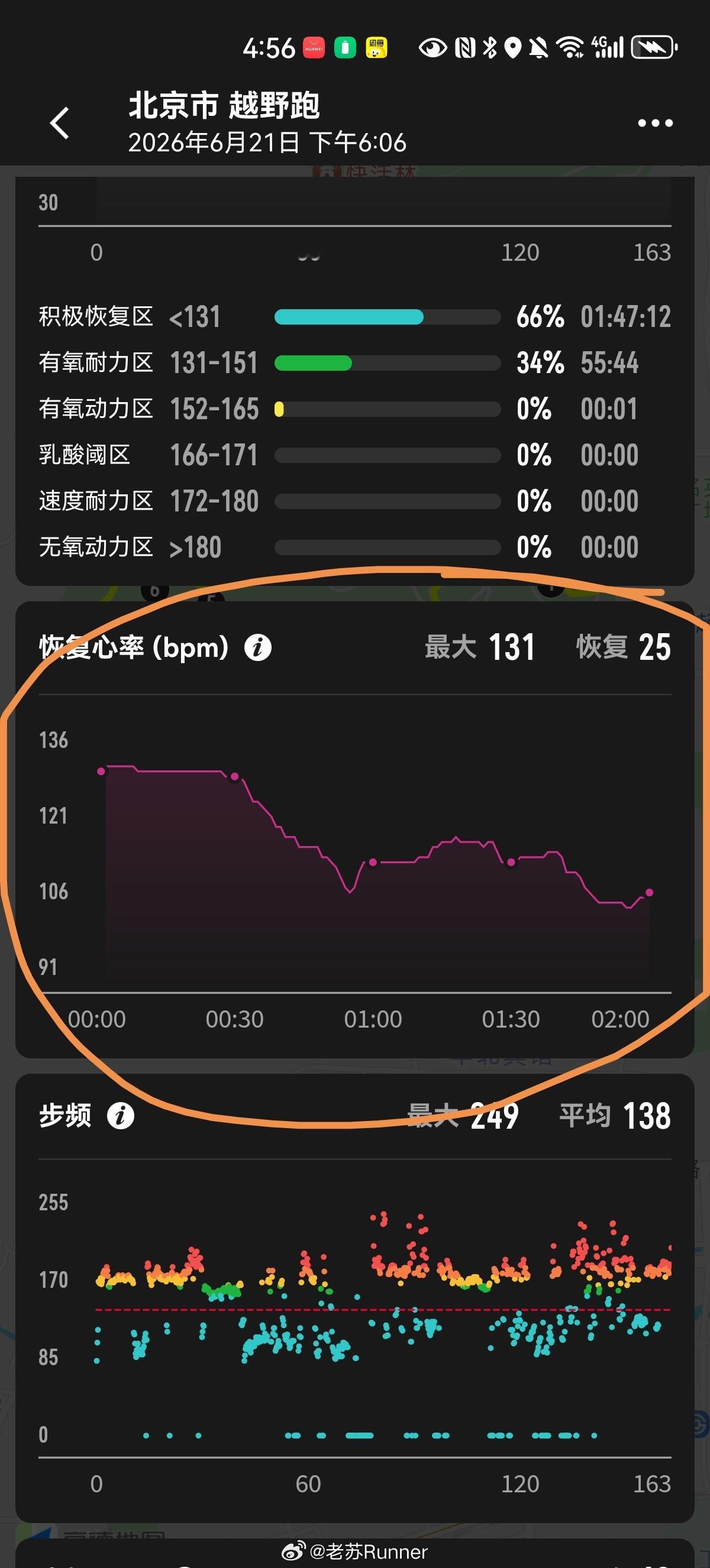 高驰恢复心率你会用了吗？分主动测量和被动测量主动测量：在你运动暂停后，菜单向下拉