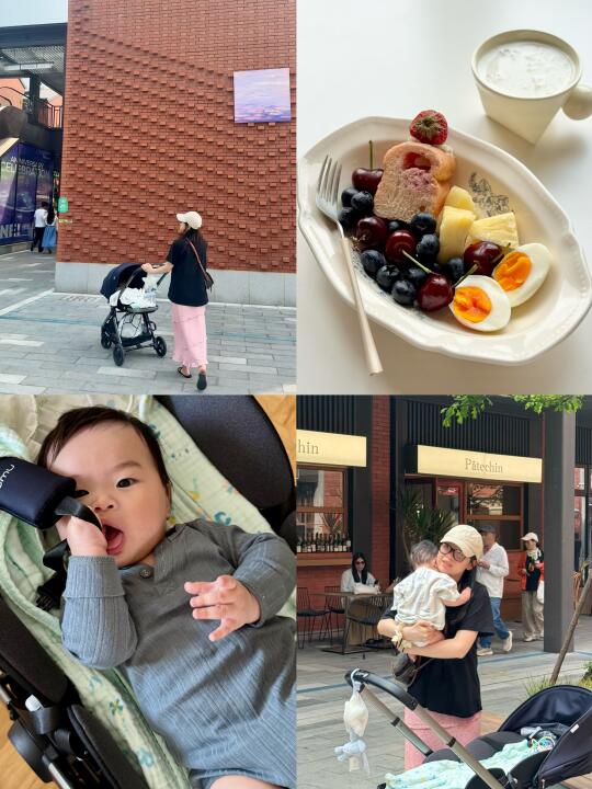 吃个快手早餐出门遛娃🍒人类幼崽的可爱日常