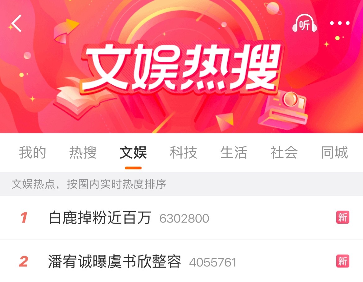 文娱热一热二分别是白鹿虞书欣 