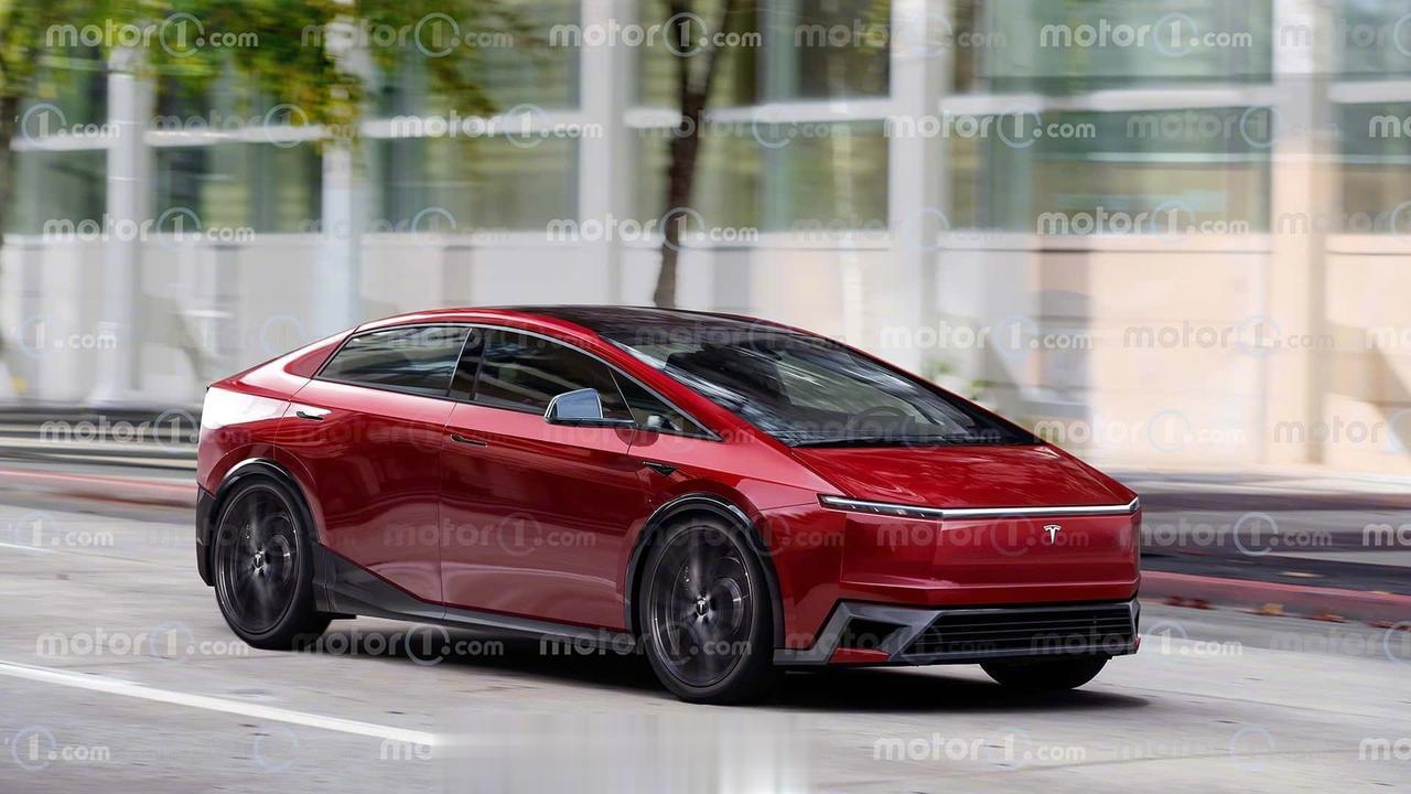 特斯拉Model 2的渲染假想图
系由Motor 1根据《马斯克传》以及自己获得