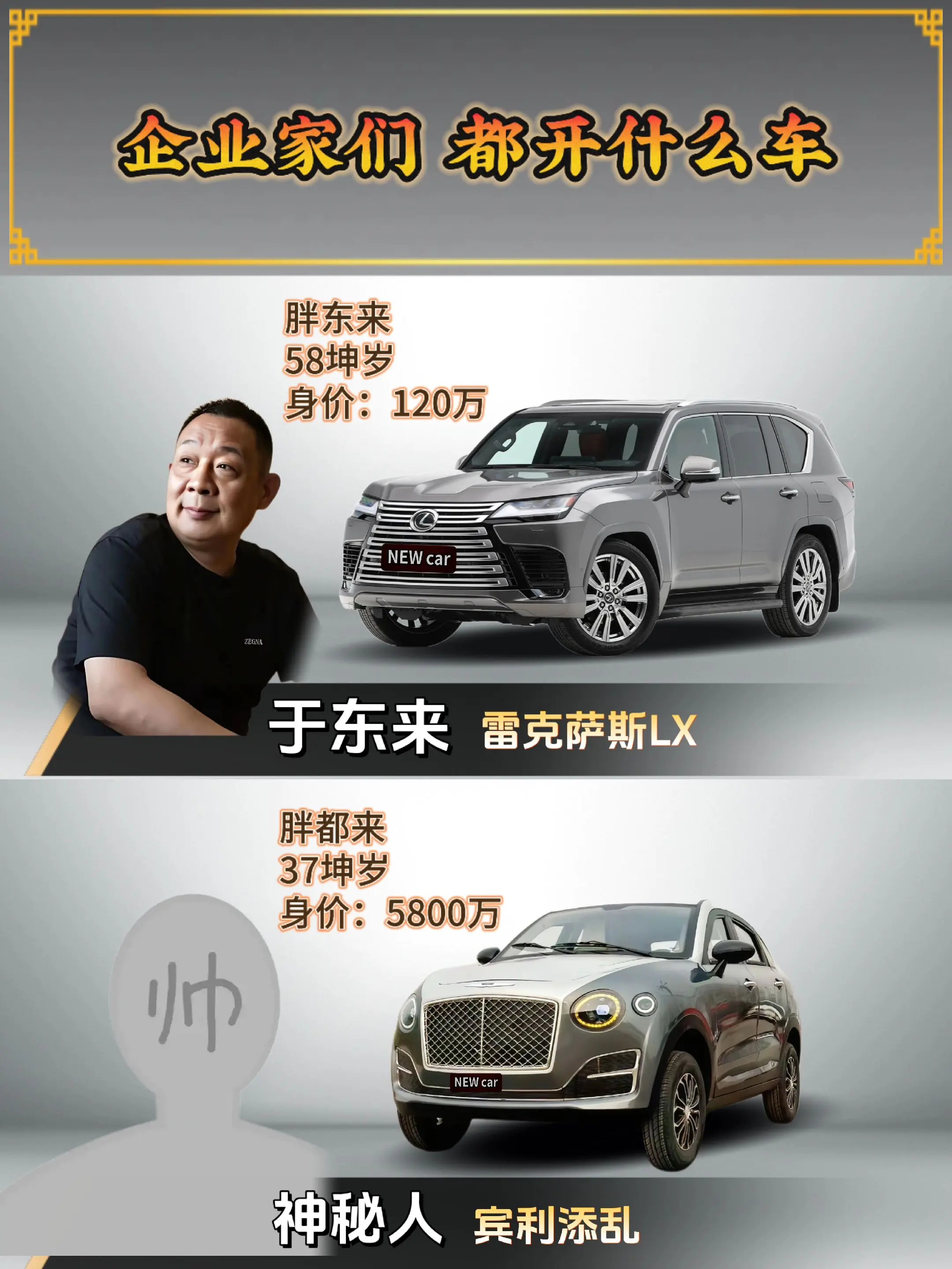 企业家们都开什么车？
