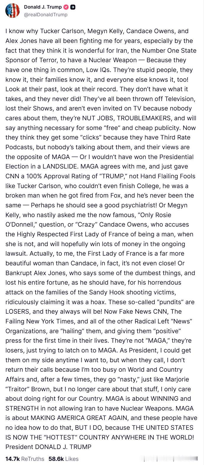 林一五：特朗普与MAGA意见领袖们吵架，既展现出MAGA阵营分裂，也反映出其精神