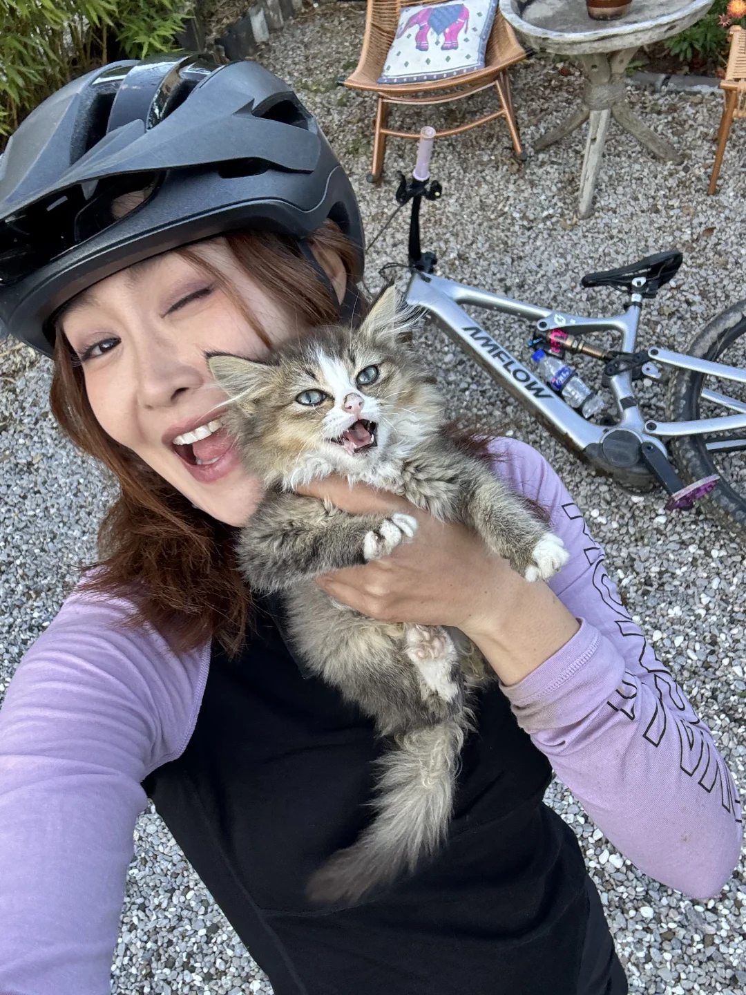 🚵‍♀️山野撒野后🐱被毛孩子暖到心尖儿