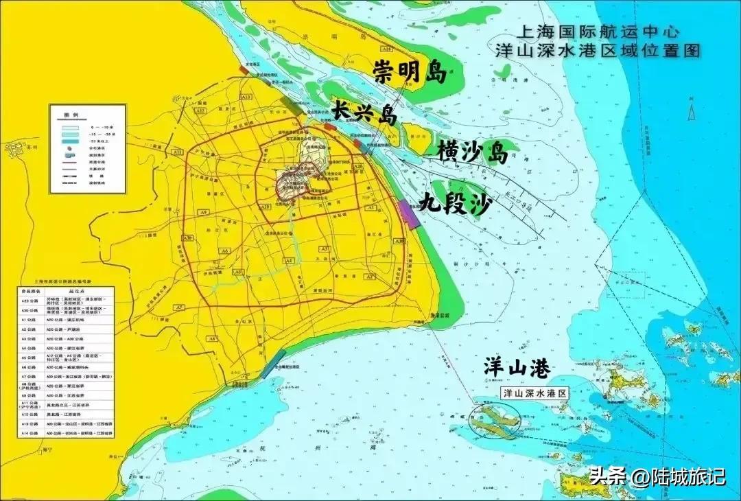 【中国上海:“崇明”、“横沙”、“九段沙”、“东部海岸”四套填海造陆工程计划方案