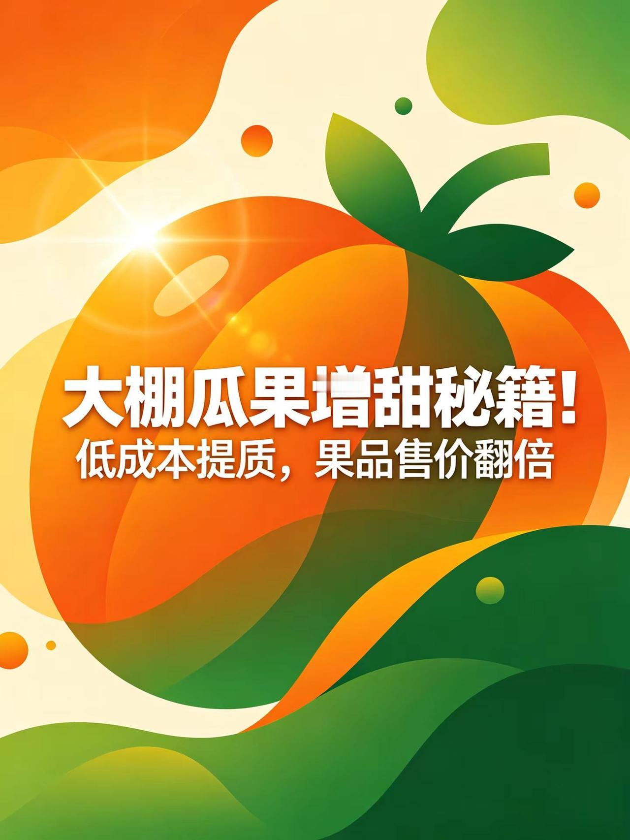 大棚瓜果增甜秘籍，低成本提质果品售价翻倍。大棚种植 瓜果种植