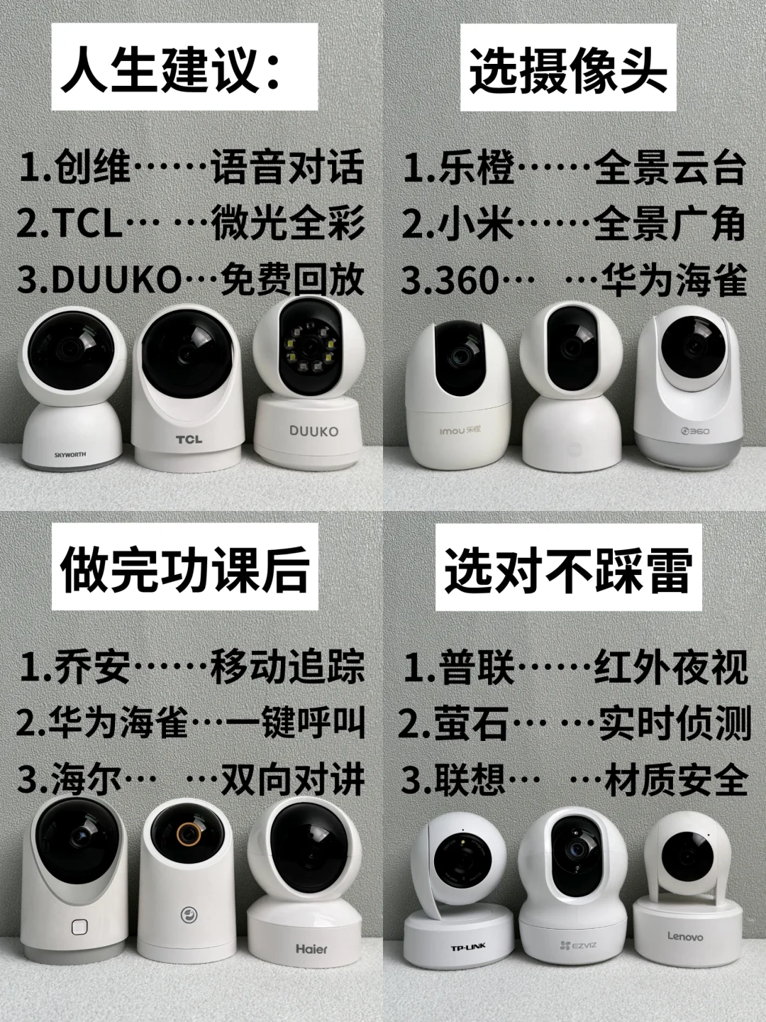 别盲选了！做功课入的新品摄像头真香！