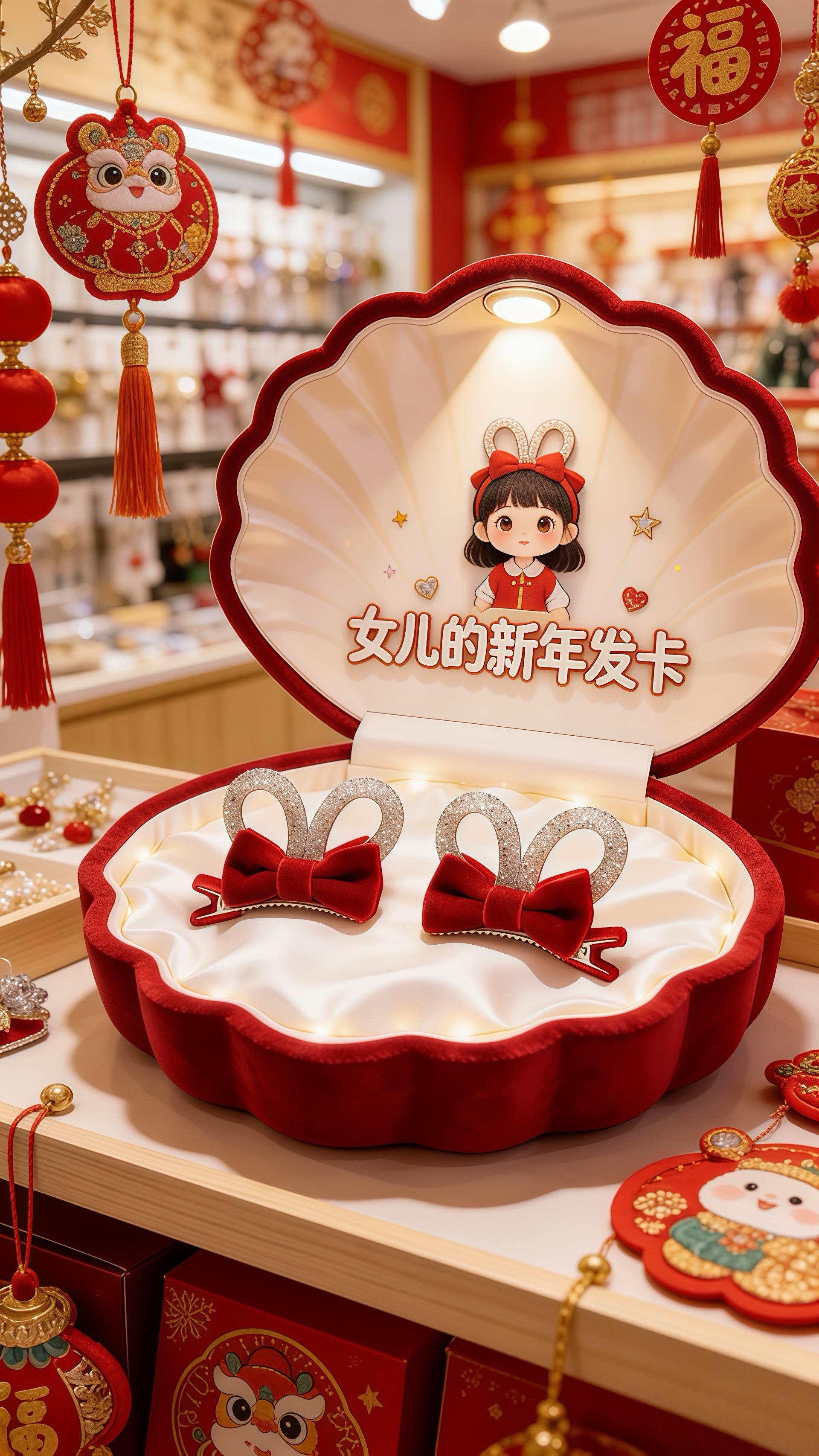 生女儿就是用来打扮的  发夹 宝宝发夹 头绳发饰 新年发夹