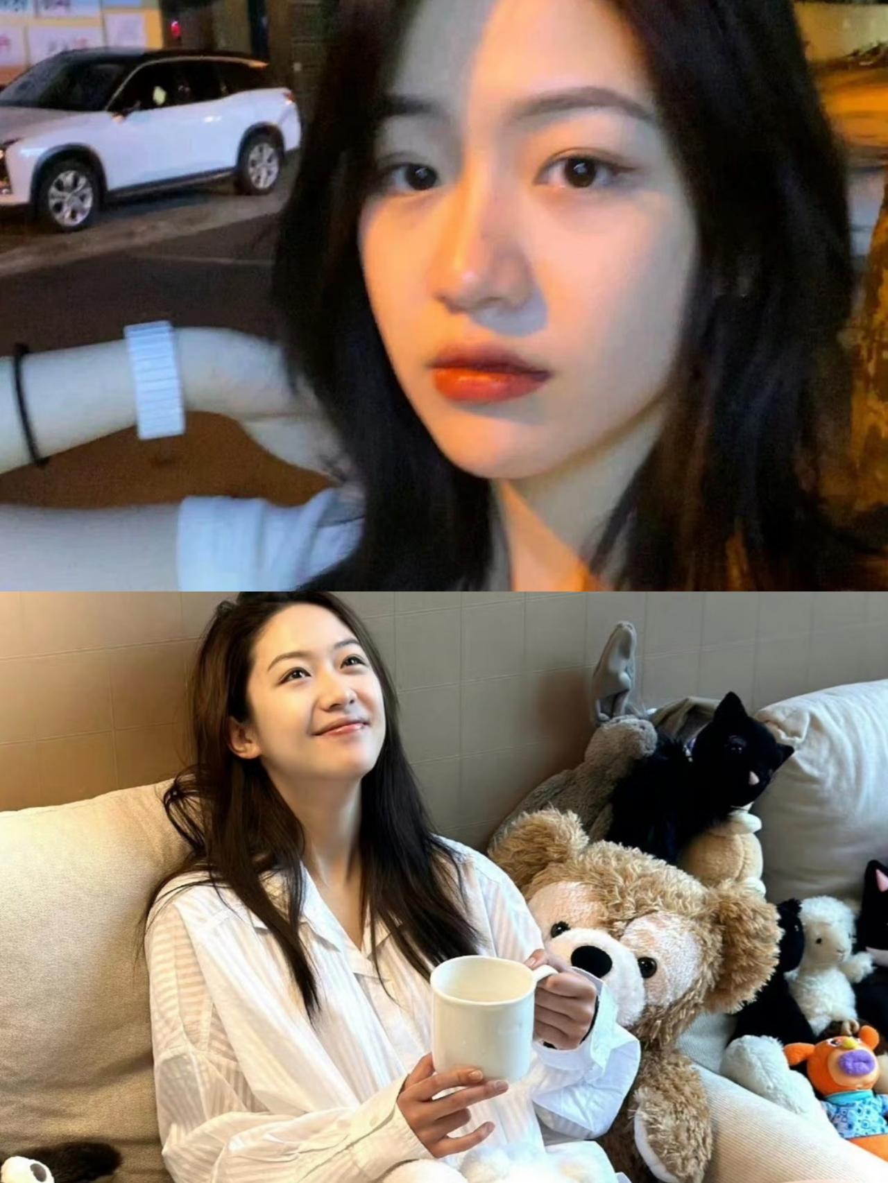 向涵之，居然抽烟。

一直以为她是荧幕上香香软软的清冷美女，结果被拍到手夹香烟动