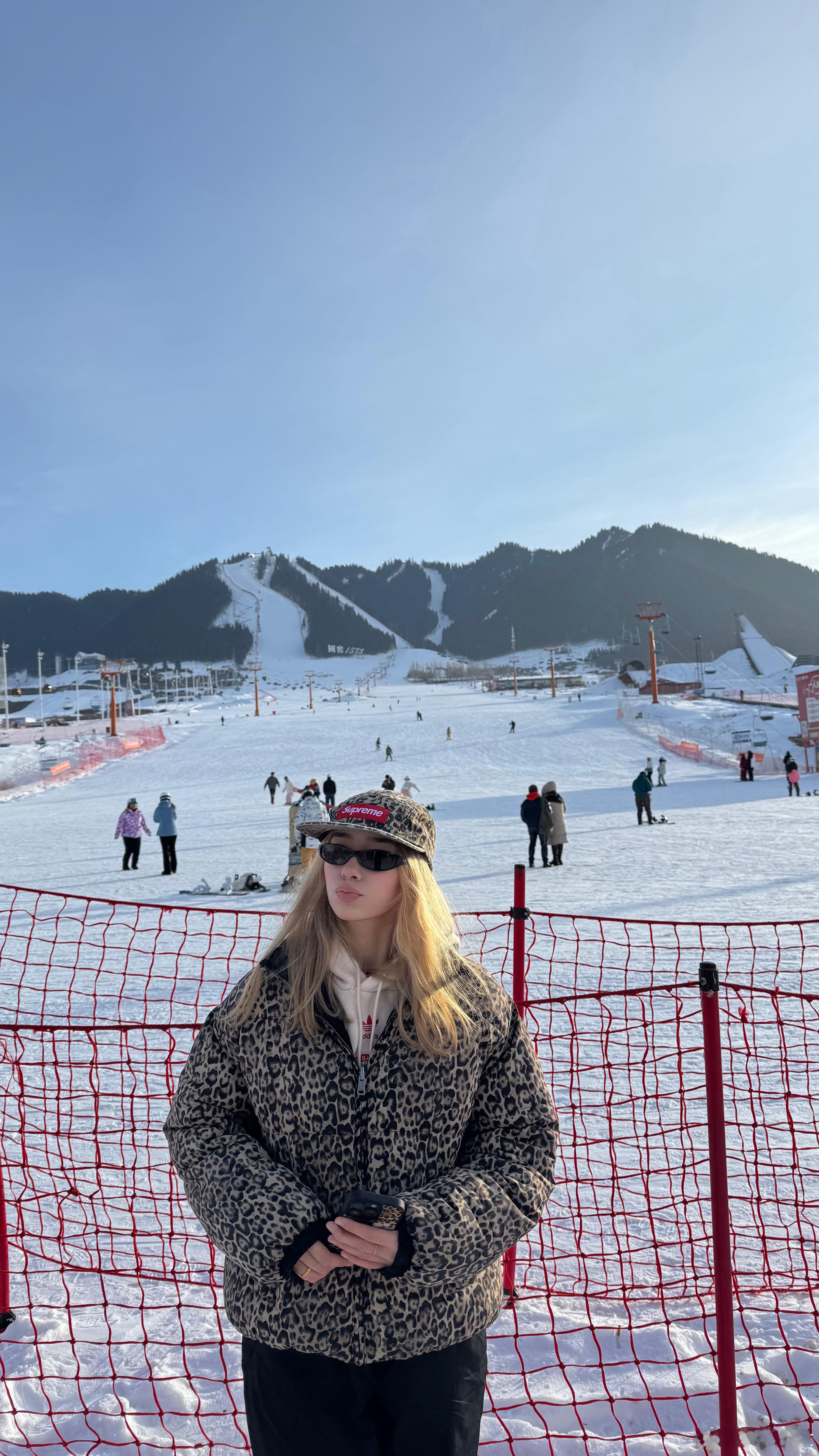 滑雪去了 