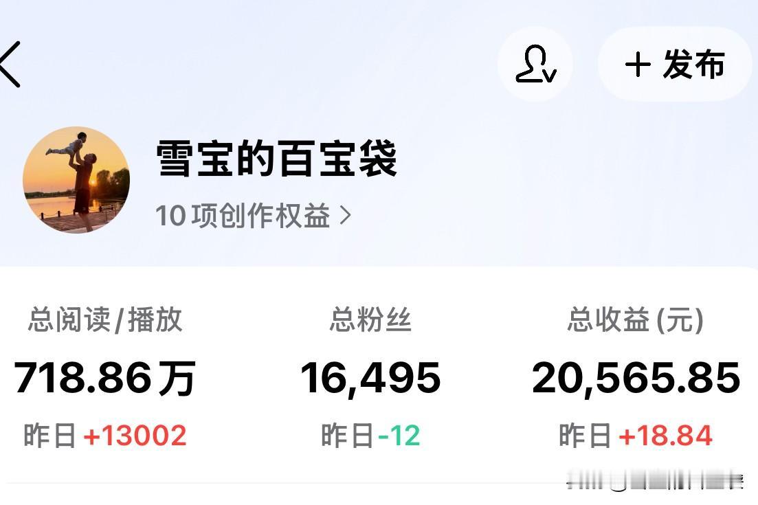 今天打开头条，一眼就瞅见了粉丝数那栏的“昨日-12”。

这还是第一次见自己掉粉