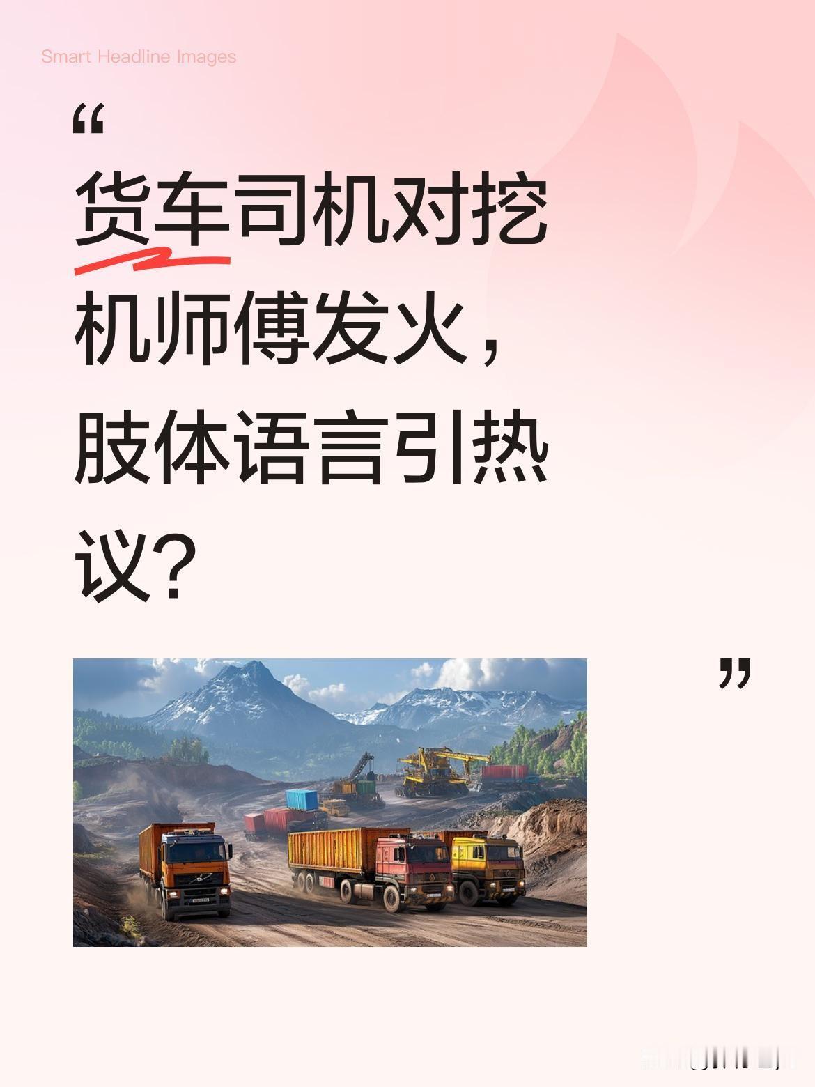 货车司机对挖机师傅发火，肢体语言引热议？
5月9日，一段货车司机与挖机师傅发生争