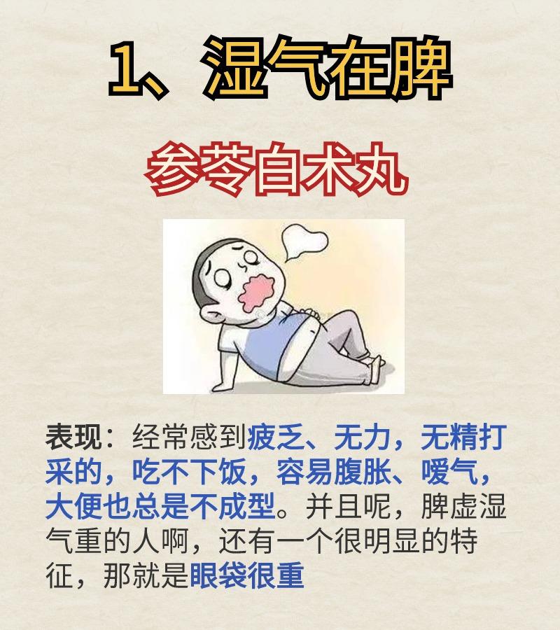 湿在脾眼袋大，湿在肝腿根潮，湿在肾软无力！