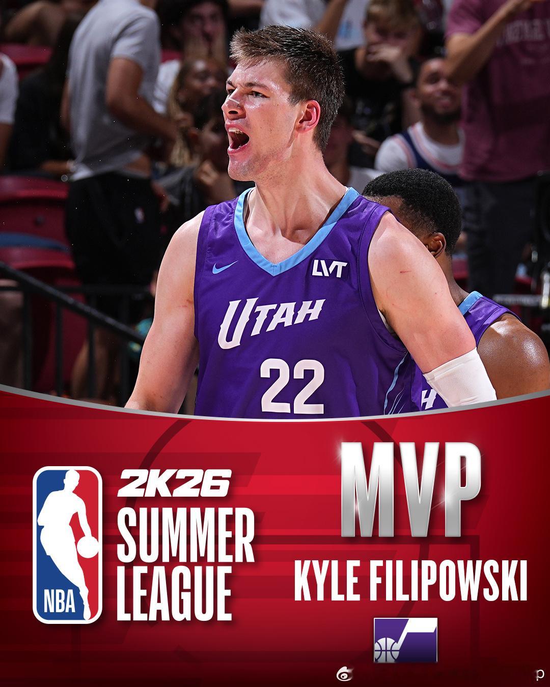Kyle Filipowski当选夏季联赛MVP，去年小绿屋的失意者2024nb