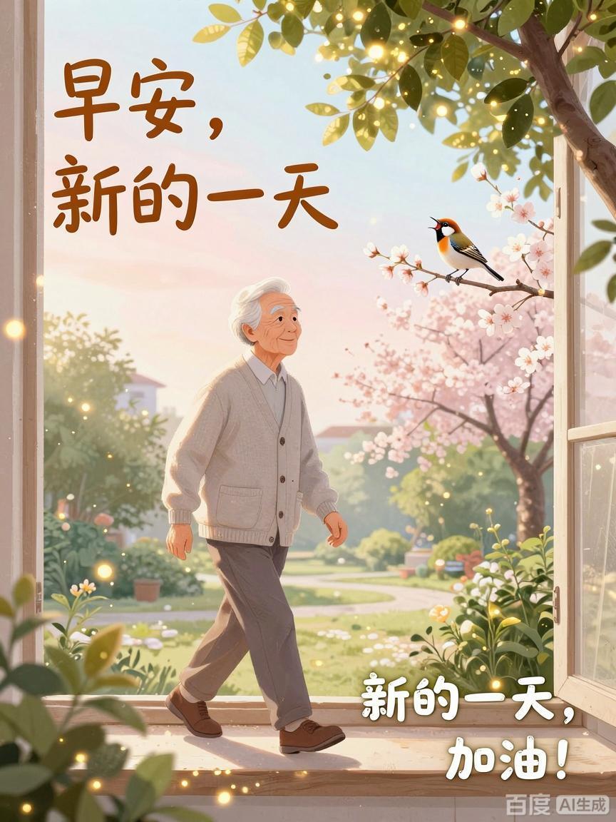 ☀️ 早安，新的一天清晨的第一缕阳光洒进窗台，鸟儿在枝头轻轻歌唱。新的一天，又开
