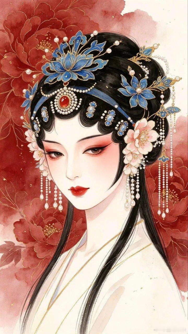 国潮戏曲梨园花旦头像壁纸 