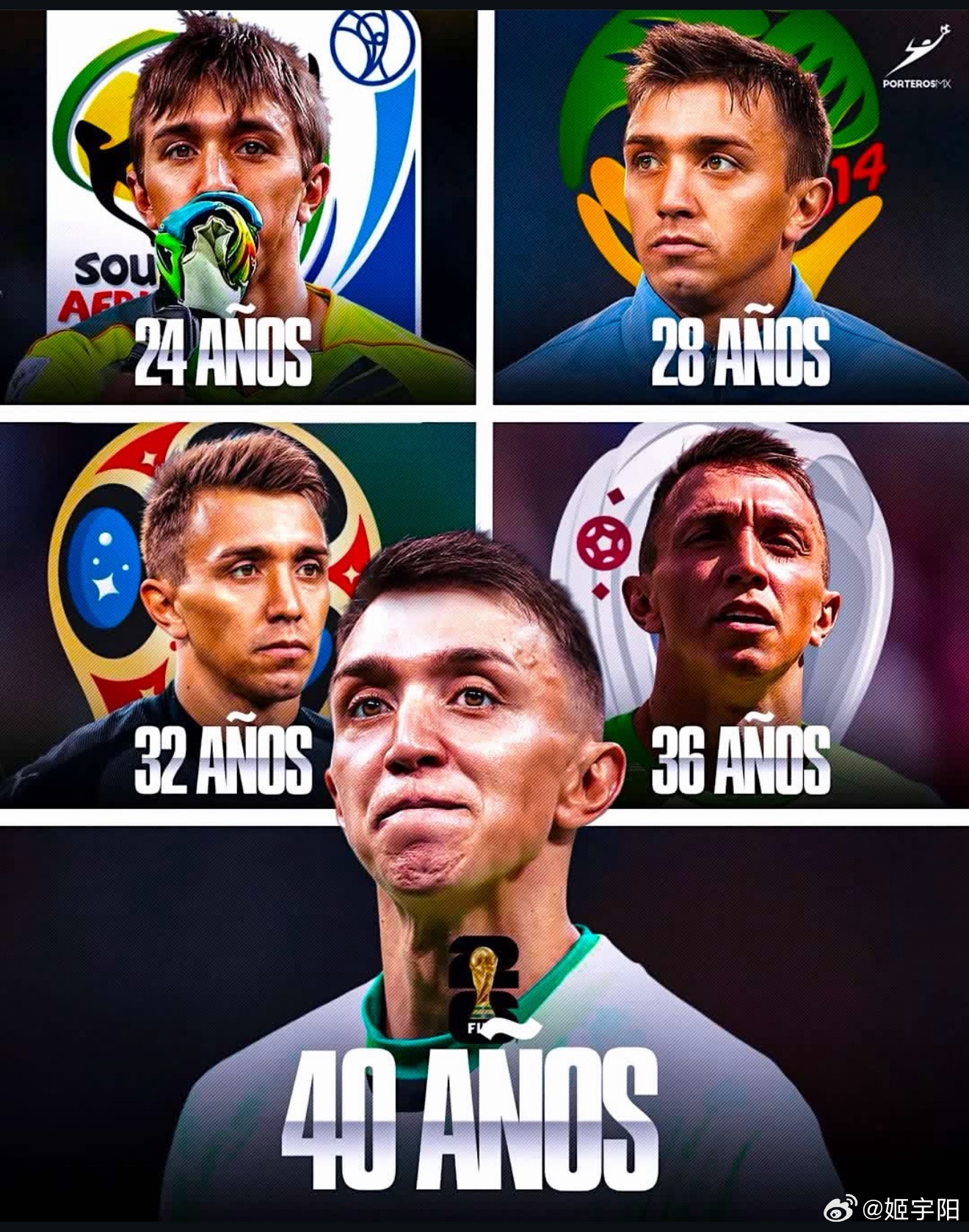 看到乌拉圭和英格兰队赛前合影，有人惊叹乌拉圭首发门将还是穆斯莱拉。（图一）今年 