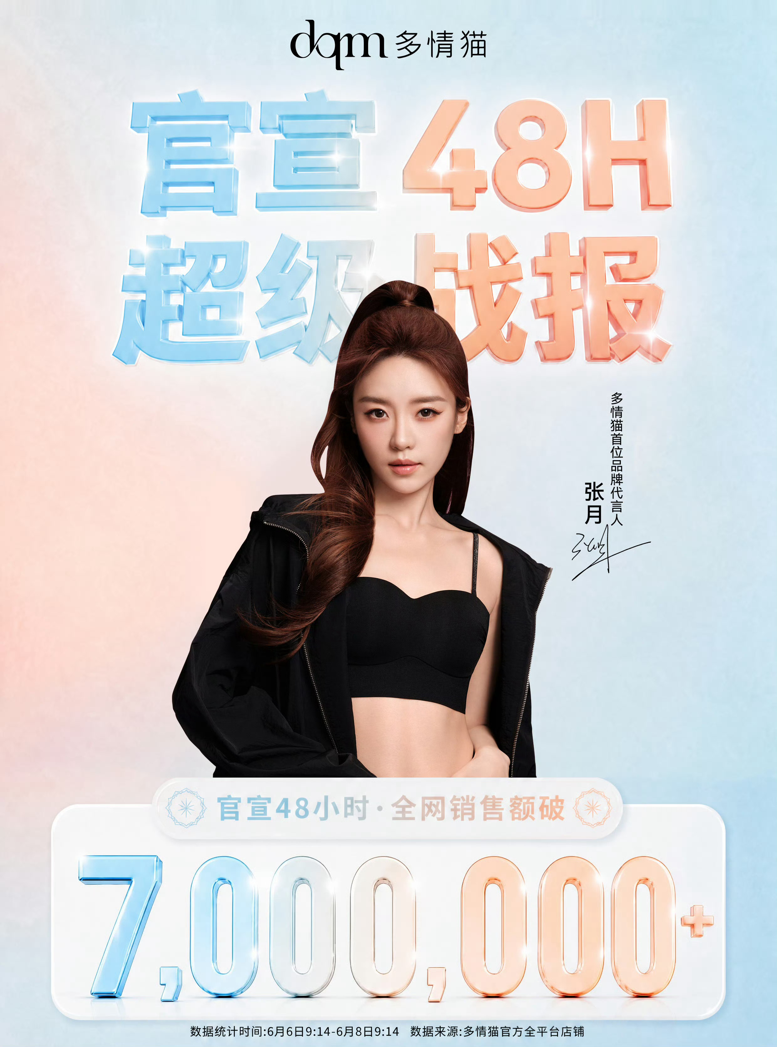 张月多情猫直播战报张月全肯定！月来月好！ 